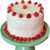 Fun Raspberry Cake Petite carte de voeux