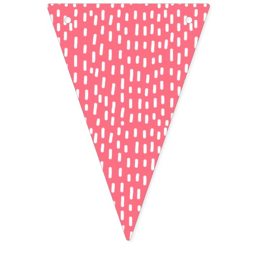 Fun Raspberry Pink Abstract Pattern Kids Verjaarda Vlaggetjes (Eerste vlag)