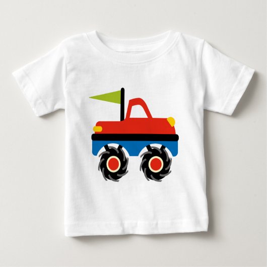 Fun Red Blue Monster Truck Shirten (Voorkant)