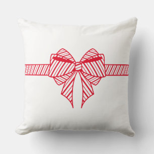 Fun Red Bow-ontwerp Kussen