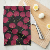 Fun Red Cherries | Jouw namen toevoegen Theedoek (Quarter Fold)