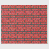 Fun, Red Classic 8-bits computerspelstijlbricks Cadeaupapier (Vlak)