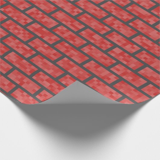 Fun, Red Classic 8-bits computerspelstijlbricks Cadeaupapier (Hoek)