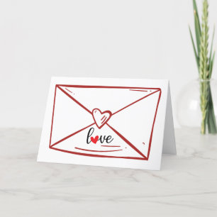 Fun Red Envelope Heart Love Kaart