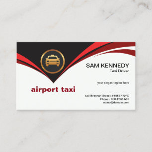 Fun Red Flying Cape Airport Taxi Service Visitekaartje