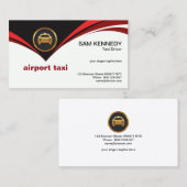 Fun Red Flying Cape Airport Taxi Service Visitekaartje (Voorkant / Achterkant)