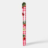 Fun Red Gingham Aardbeien Custom Monogram Case-Mate iPhone Case (Achterkant / Links)