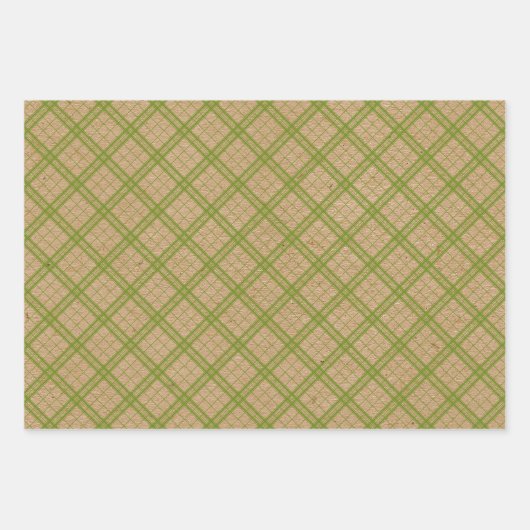 Fun Red Green Yellow Abstract Pine Tree Patroon Inpakpapier Vel (Voorkant 2)