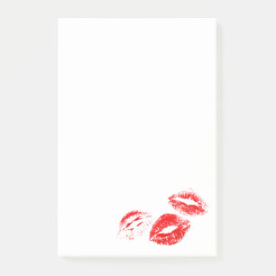 FUN! Red Lipstick Prints Napkins Post-it® Notes