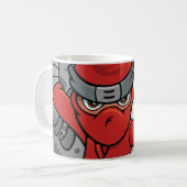 Fun Red Ninja-ontwerp Koffiemok (Voorkant links)