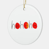 Fun Red Nose Ho Ho Kerstmis Keramisch Ornament (Links)
