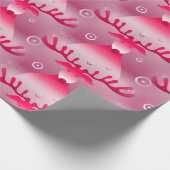 Fun Red Reindeer Cadeaupapier (Hoek)