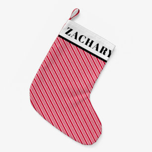 Fun Red White Candy Cane Stripe Pattern Kleine Kerstsok