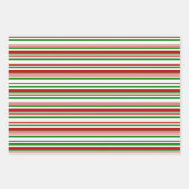 Fun Red, White, Green Kerstmis Geïnspireerde patro Inpakpapier Vel (Voorkant 2)