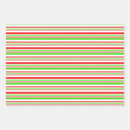 Fun Red, White, Green Kerstmis Geïnspireerde patro Inpakpapier Vel (Voorkant)