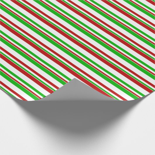 Fun Red, wit, groen gekleurd kerstfeest geïnspiree Cadeaupapier (Hoek)