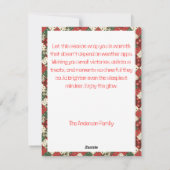 Fun reindeer Rudolph christmas wishes Postcard Feestdagenkaart (Achterkant)