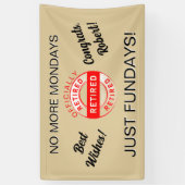 Fun Retiree Party Banner (Verticaal)