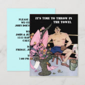 FUN RETIREMENT ARTIMENT INVITATION Thin the Towel Kaart (Voorkant / Achterkant)