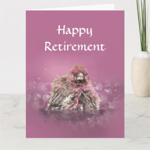 Fun Retirement Bathing Finch Bird Humor Kaart