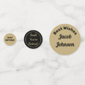 Fun Retirement Party table Confetti (Voorkanten)