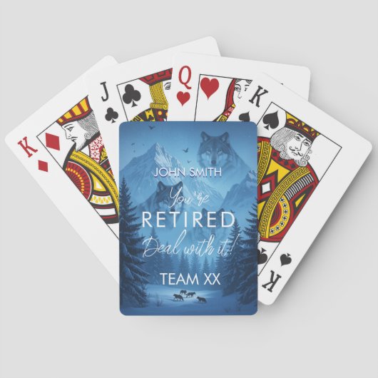 Fun Retirement Playing Cards | Custom Personaliz Pokerkaarten (Achterkant)