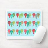 Fun Retro Balloons  pasteelkunst Muismat (Met muis)