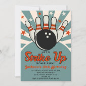 Fun Retro Bowling Party for Kids Kaart (Voorkant)