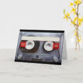 Fun Retro-Cassettebandje Kaart (Gele Bloem)