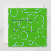 Fun Retro Circles Jaune Vert Orange Carte (Dos)