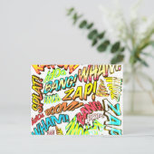 Fun Retro Comic Book Pop Art Briefkaart (Staand voorkant)