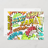 Fun Retro Comic Book Pop Art Briefkaart (Voorkant / Achterkant)