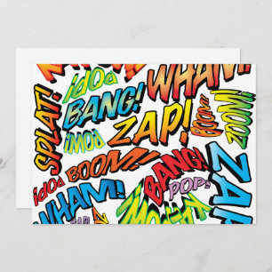 Fun Retro Comic Book Pop Art-geluiden Kaart