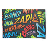 Fun Retro Comic Book Pop Art-geluiden Kussensloop (Voorkant)