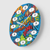 Fun Retro Comic Book Pop Art Sound Grote Klok (Hoek)