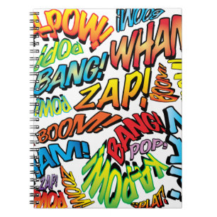 Fun Retro Comic Book Pop Art Sound Notitieboek