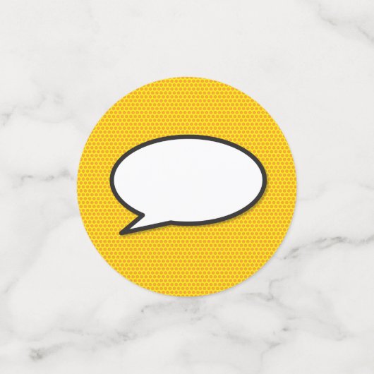 Fun Retro Comic Book Speech Bubble Confetti (Kleine voorkant)