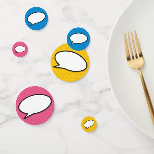 Fun Retro Comic Book Speech Bubble Confetti (Groep)