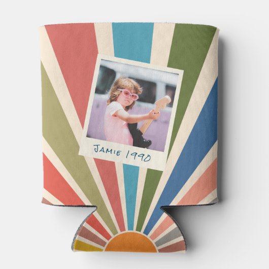 Fun Retro Custom 40th Birthday  Photo Blikjeskoeler (Achterkant)