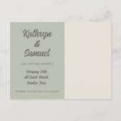 Fun Retro Enregistrer la date Modèle de carte post (Dos)