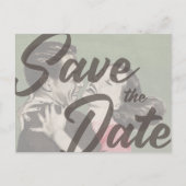 Fun Retro Enregistrer la date Modèle de carte post (Devant)
