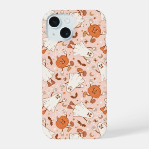Fun Retro Ghost & Jack-O-Lantern Motif