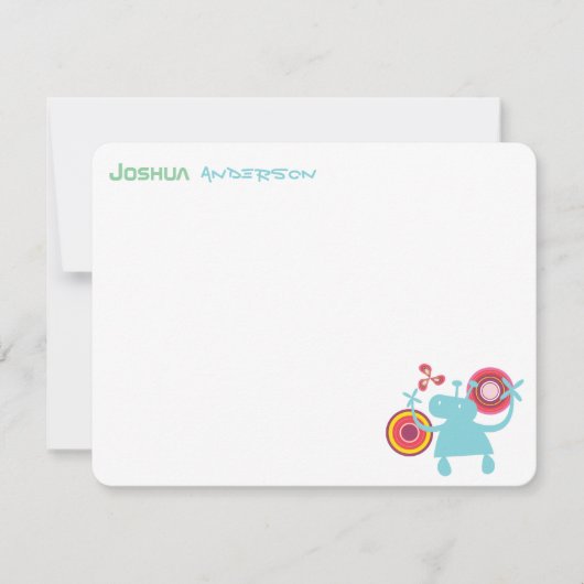 Fun Retro Groovy Alien Kinder Foto bedankt voor je (Voorkant)