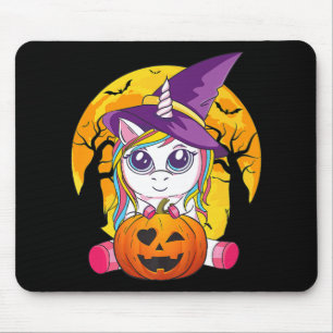 Fun Retro Halloween Gifts Cute Witchy Unicorn Girl Muismat