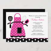 Fun Retro Kitchen Bridal Shower Kaart (Voorkant / Achterkant)