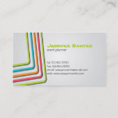 Fun Retro Lines - Stijl 1 Visitekaartje (Achterkant)