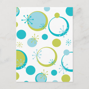 Fun Retro Patroon Briefkaart