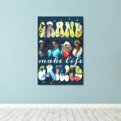 Fun Retro Photo Collage Quote voor grootouders Canvas Afdruk (Insitu (Houten vloer))