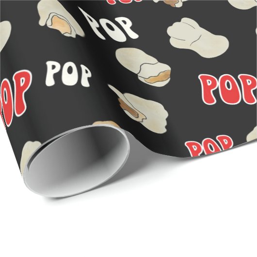 Fun Retro Popcorn Pattern Cadeaupapier (Rol Hoek)