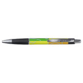 Fun Retro Quad Cercles Boucles Vert Jaune Stylo (Dos)